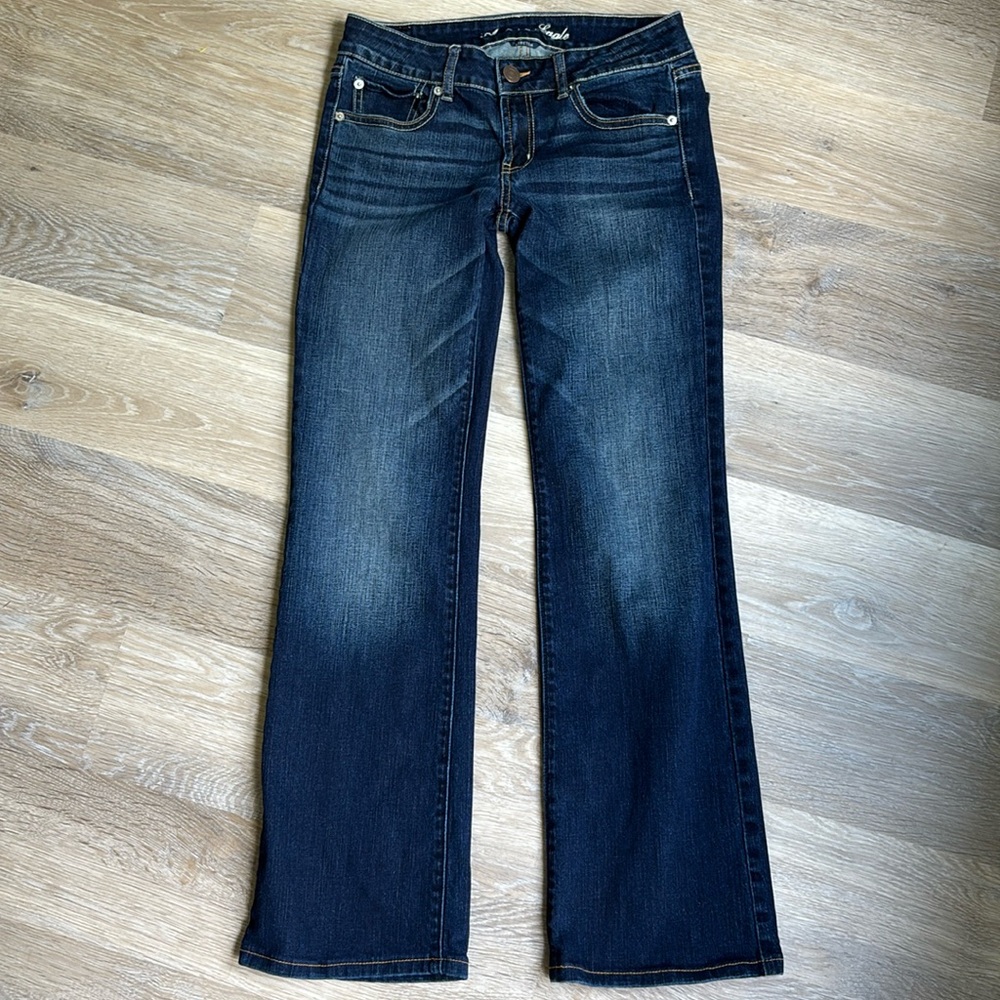 American Eagle Outfitters Dark Blue Straight Leg Jeans